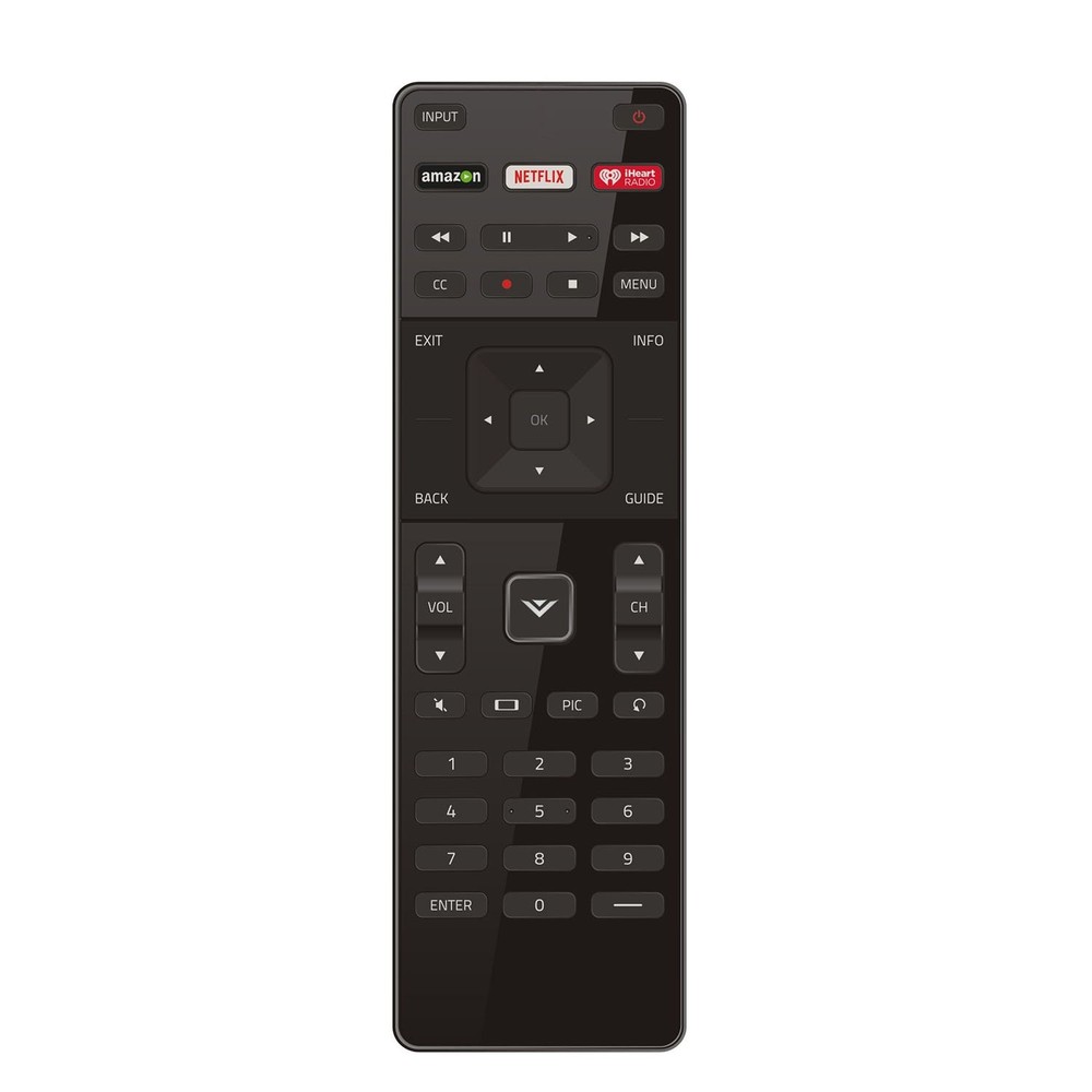 Vizio Xrt122 LED HDTV Remote Control for E Series E70-c3 E65-c3 E65x-c2 Black