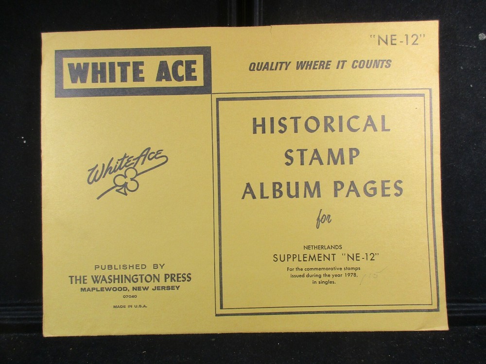"WHITEACE" NETHERLANDS SUPPLEMENT "NE-12" 1978 SINGLES W/FREE SHP.