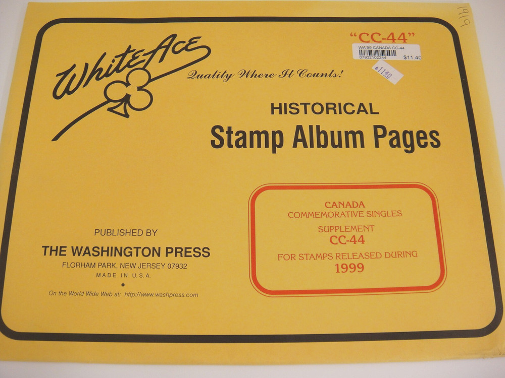 White Ace 1999 Canada Commemorative Singles Stamp Supplement CC-44