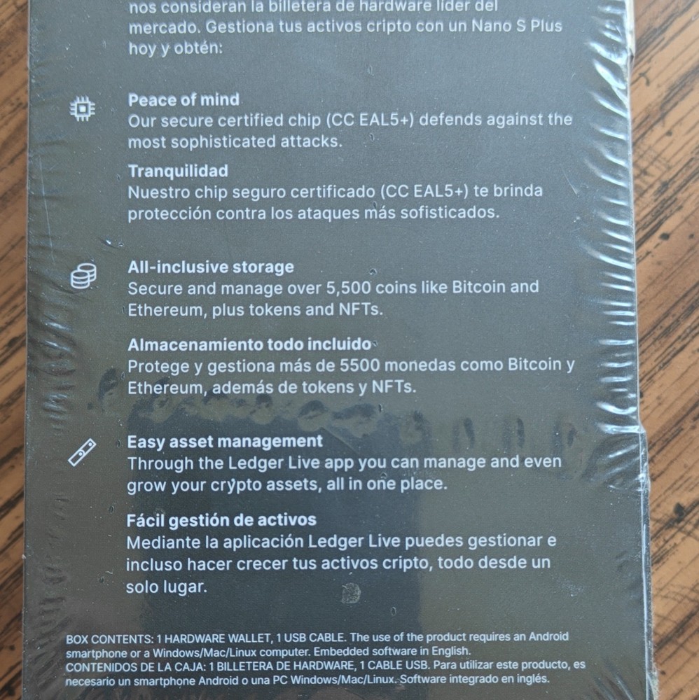 Ledger Nano S Plus Hardware Wallet Black