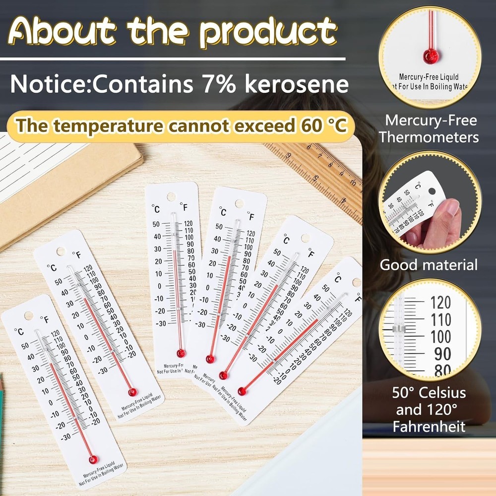 Comprehensive 10 Pc Thermometer Set - Perfect for Teaching Temperature Concepts
