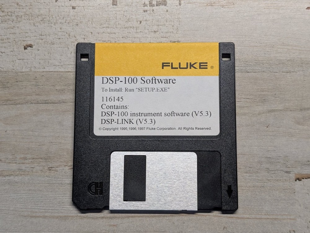 FLUKE DSP-100 Software Floppy Disk V5.3 Instrument DSP-LINK 116145