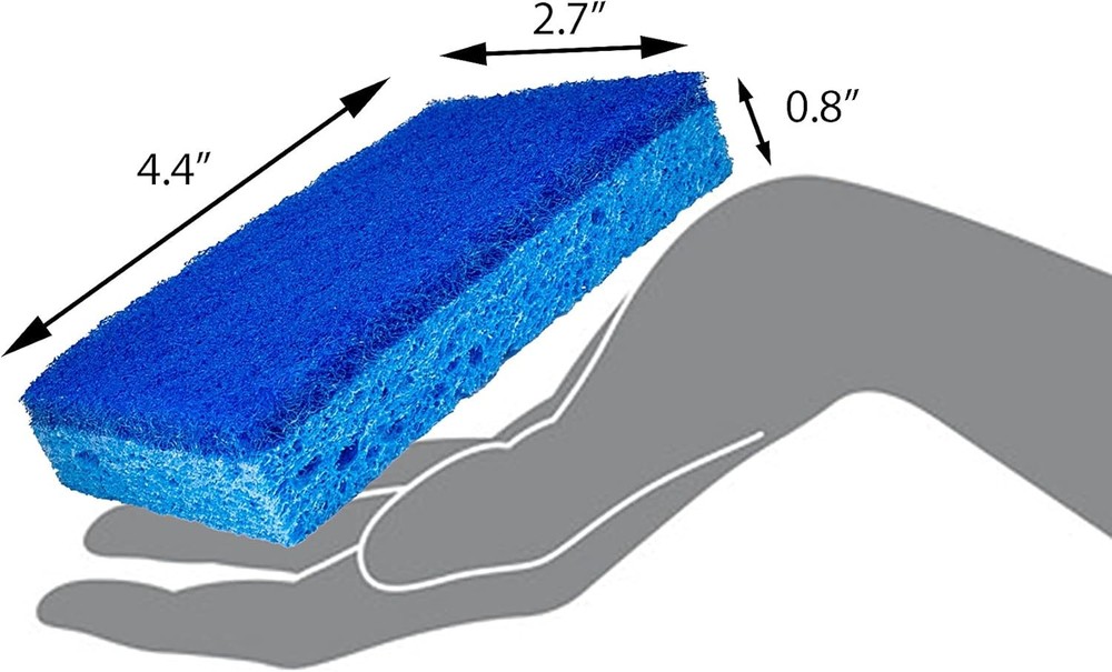 Amazon Basics Non-Scratch Sponges, 6-Pack 6-Pack, Blue