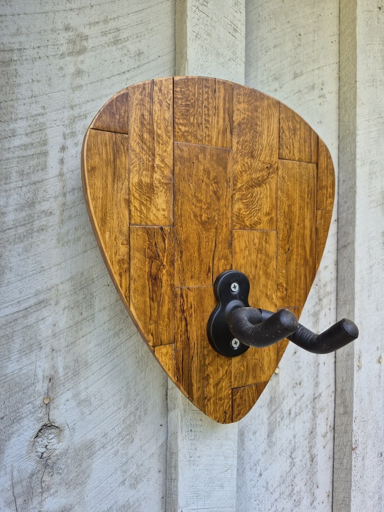 Guitar Pick, Guitar Wall Hanger, Guitar Wall Mount, Hickory