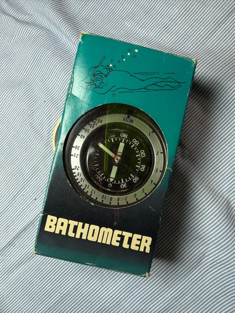 Vintage Analog Bathometer Depth Gauge, 1990s