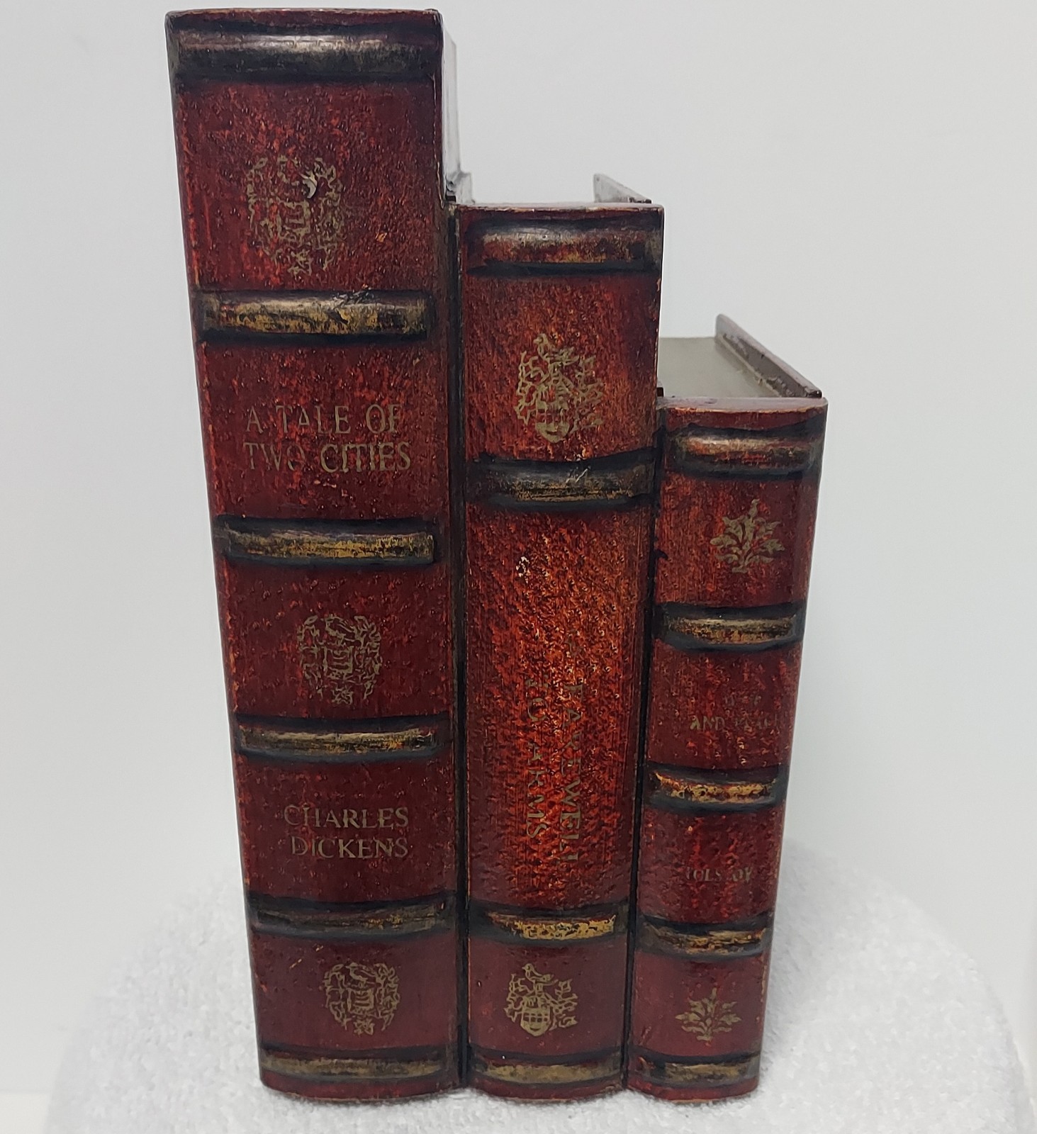 Vtg Faux Book Hidden CD Storage Secret Compartment Box Decorative Home Decor