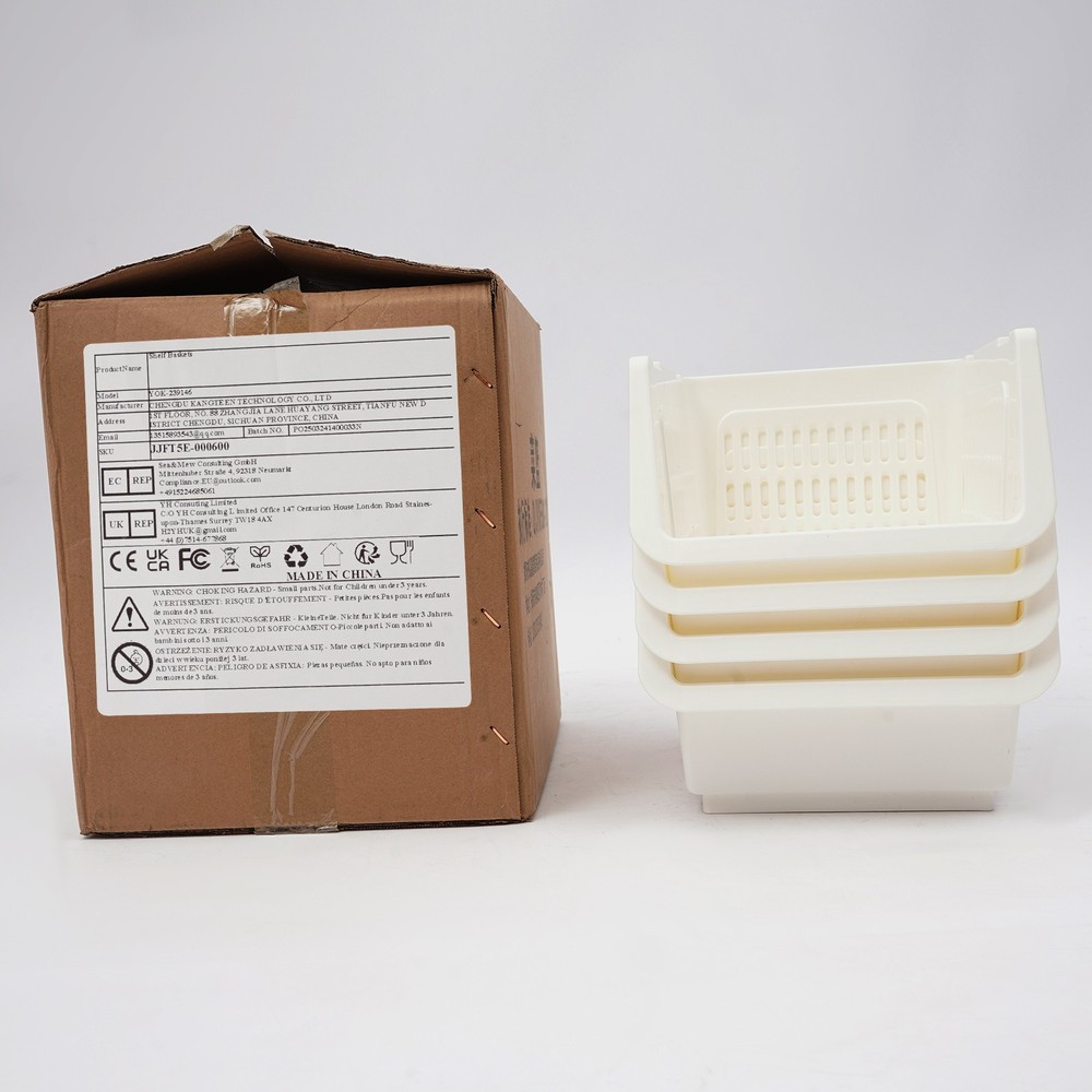 4PCS Stacking Storage Baskets, Stackable Organizer Baskets, Storage Bins