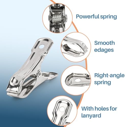 50 PCS Garden Clips - Stainless Steel Greenhouse Clamps,Grip Strong Heavy Duty