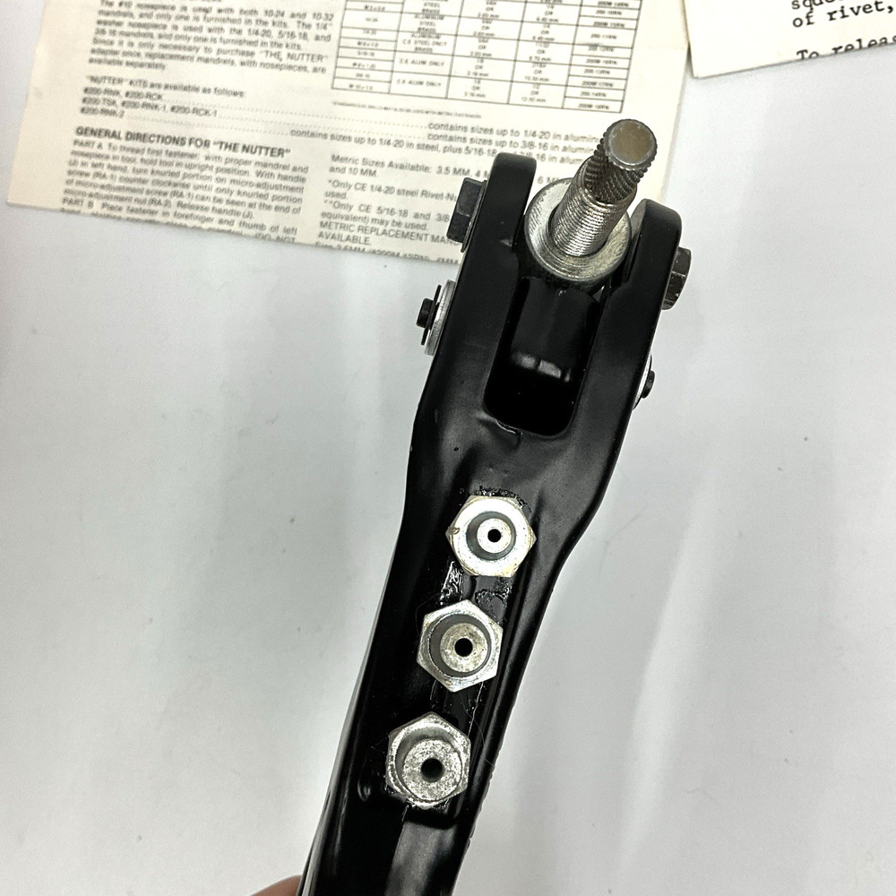 Creative Engineering The Nutter Rivet Nut Gun Tool Set w/ Extras & Case UNTESTED