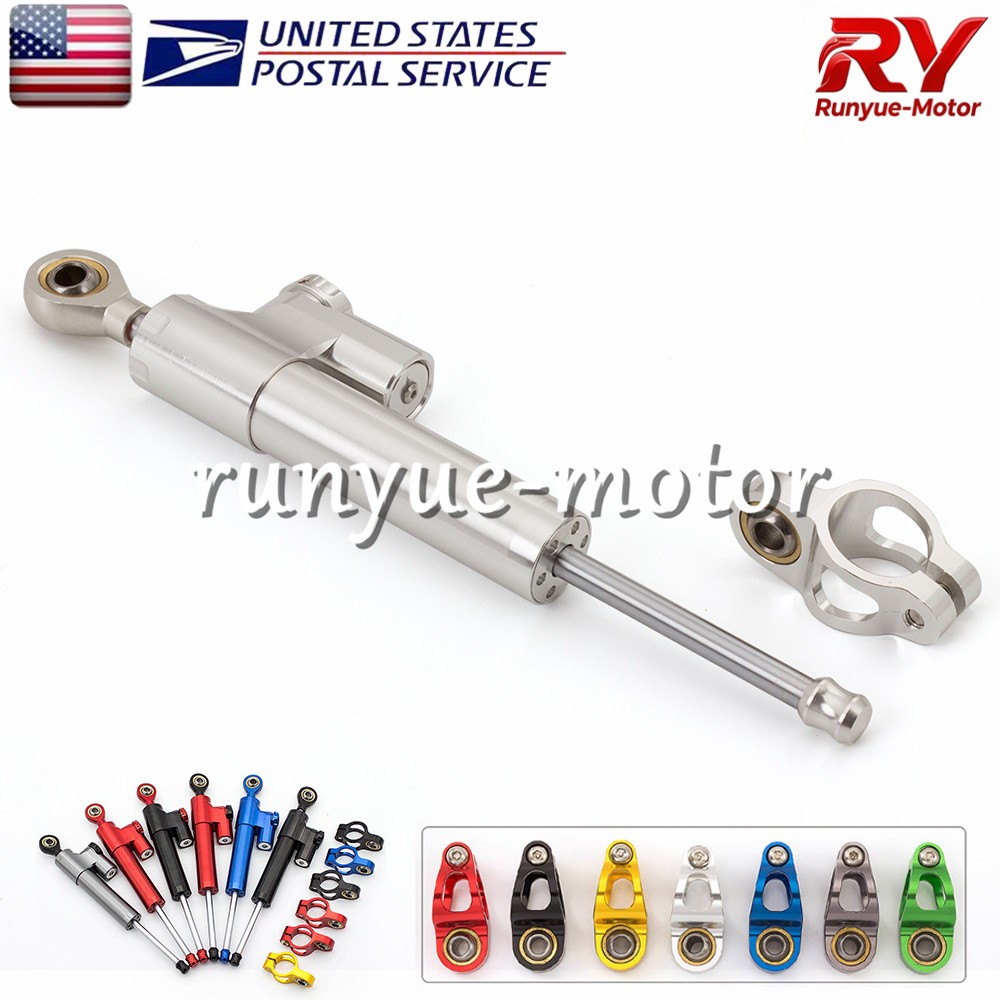FXCNC Adjustable Steering Damper Stabilizer Linear Control Universal Aluminum