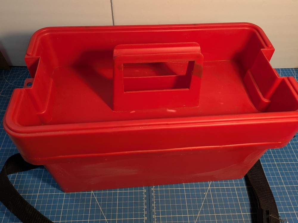 Snap On Tools 2 Tray Poly Toolbox KRW200R, Red & Black, With Removable Strap