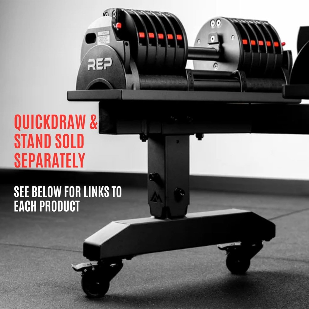 Rep Fitness Quickdraw Adjustable Dumbbells, Multiple weight ranges available