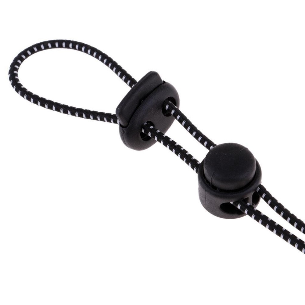 2pcs Backpack Hiking Stick Walking Pole Holder Fixing Elastic Nero4# Taglia