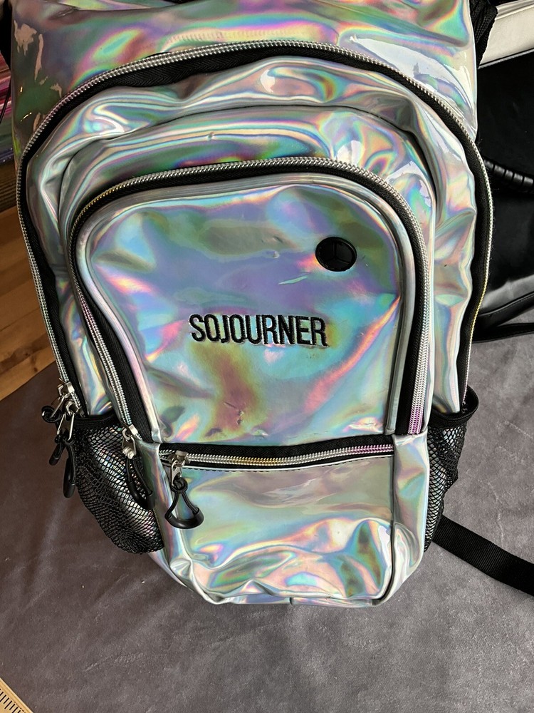 Sojourner Silver SLIM BACKPACK Pack Hiking Running Biking As Is Read