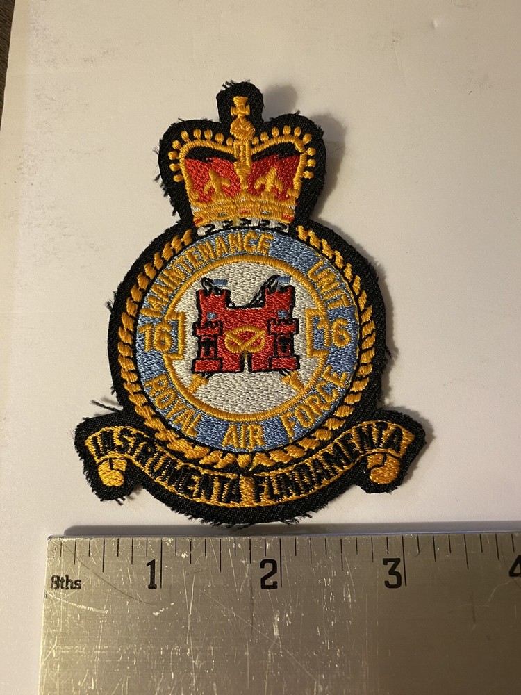 ROYAL AIR FORCE 1616 Maintenance Unit Patch 4”x3” EUC