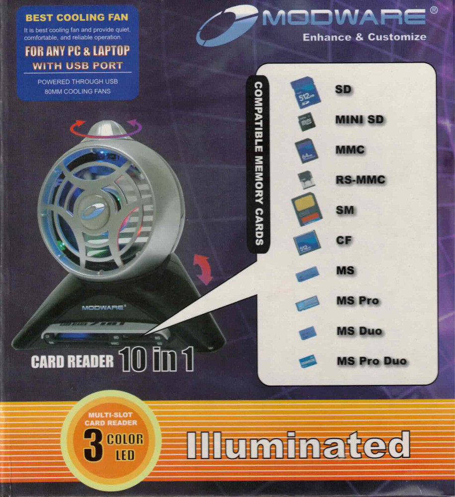 Modware Multi-slot card reader and Fan 893616000423