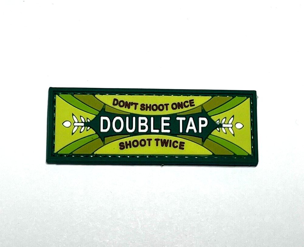 Double Tap PVC Gun Patch Tactical Special Forces Rubber PVC Morale Patch