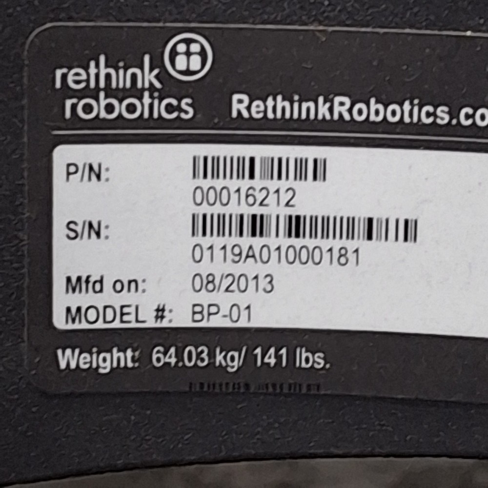 Rethink Robotics Baxter BR-01 Industrial Manufacturing Robot