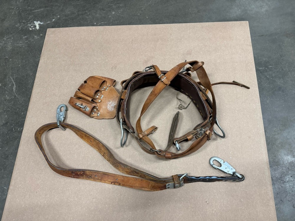 Bashlin Climbing Belt Harness Size D26 Bashlin Bag Strap Lineman Arborist Tree