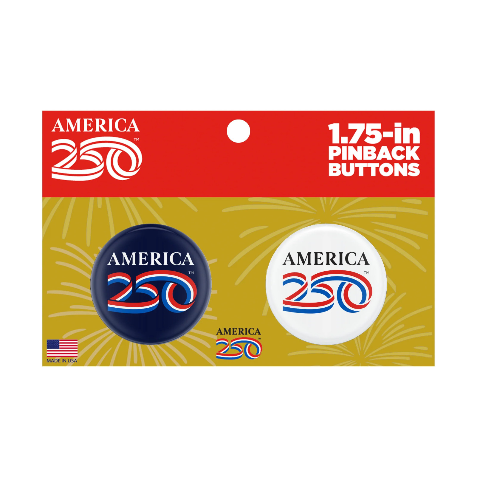 America 250 Officially Licensed 1.75" Diameter Button Official NEW Two buttons!