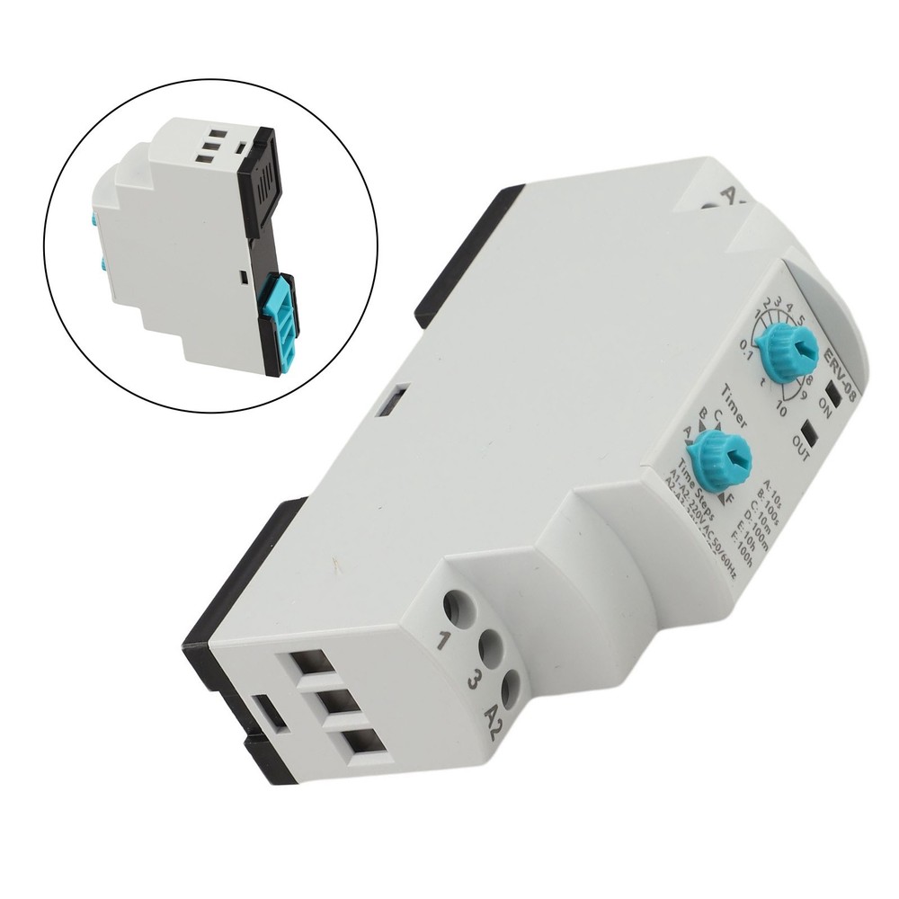 Relay Module ERV-08 Time Relay Time Range 0.1s-100h Panel Or DIN Rail Mount