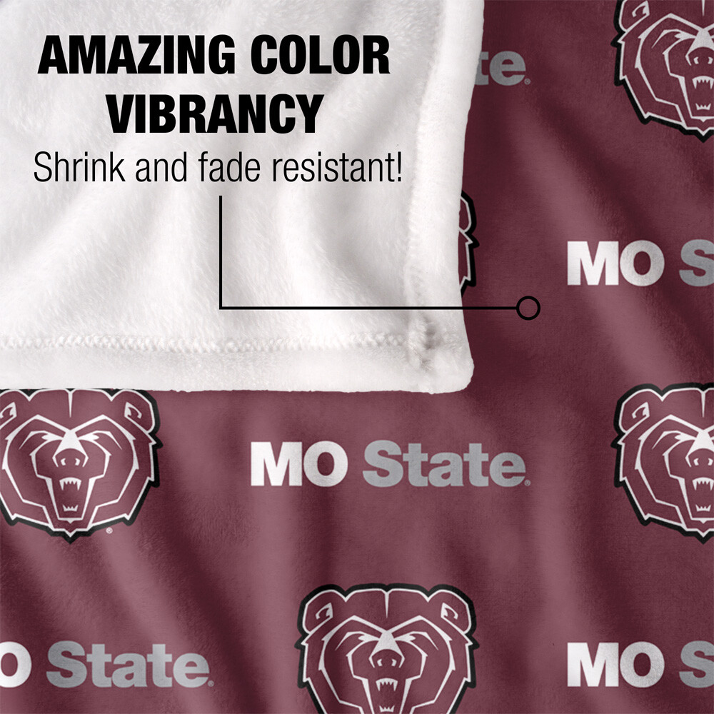 Missouri State University Logo Pattern Silky Touch Super Soft Throw Blanket