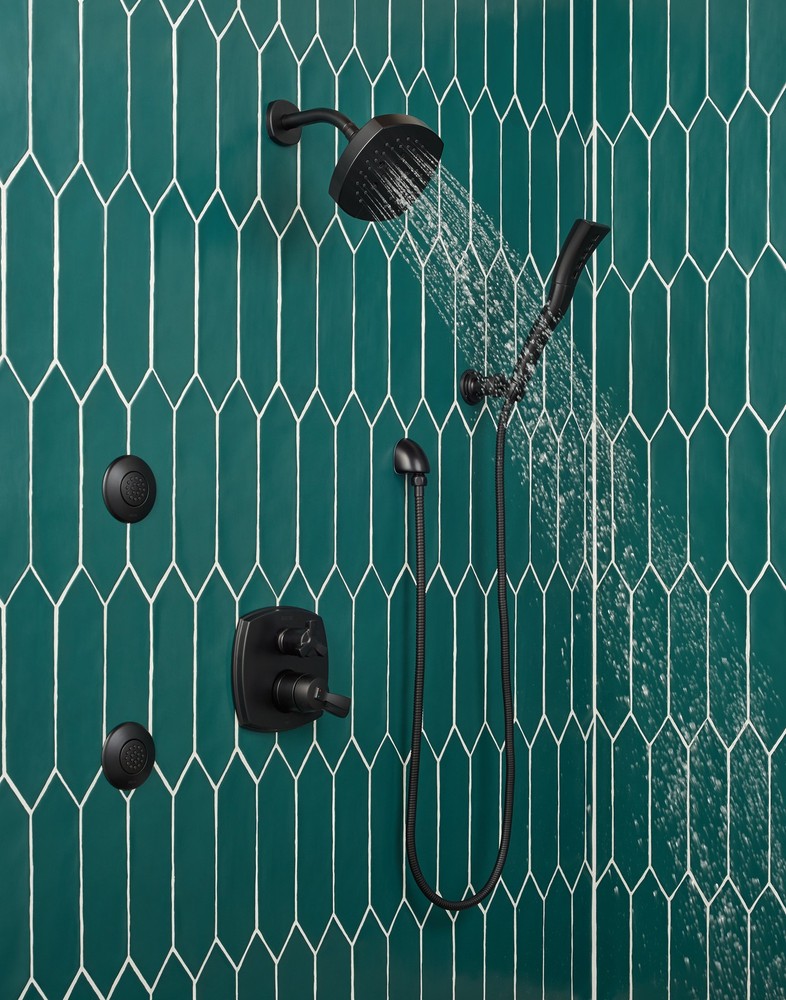 Delta 52663-BL H2OKinetic® 5-Setting Shower Head - Matte Black