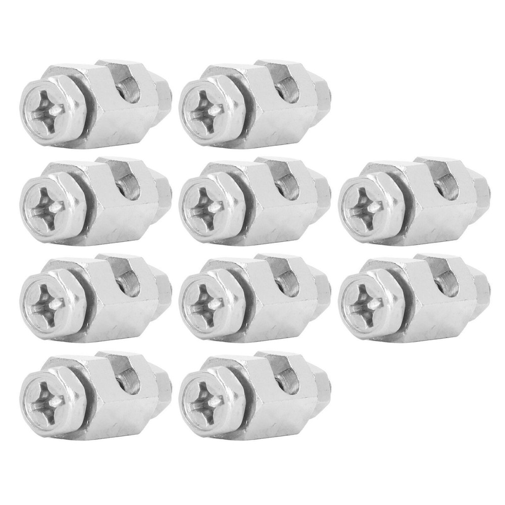 10PCS Protection Cable Clamp External Hex Copper Grounding Protection