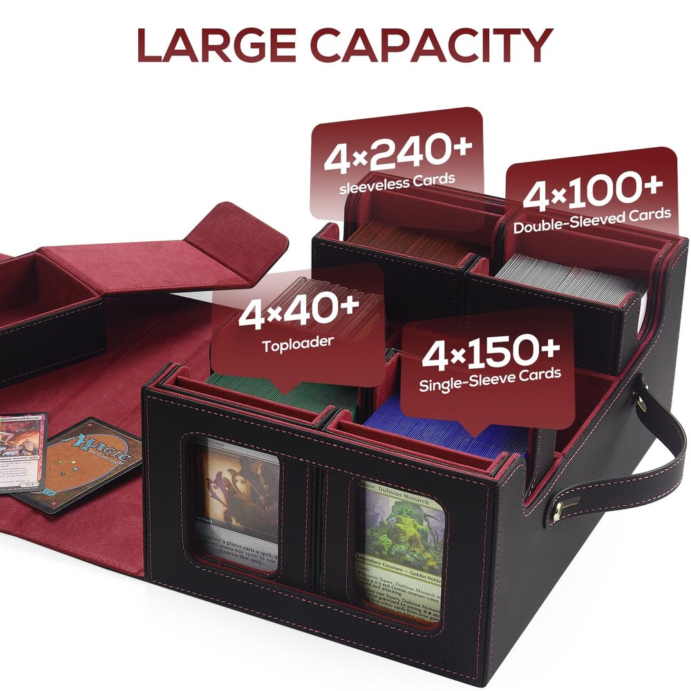 Trading Card Storage Box for MTG, MTG commander deck box，Multi-purpose Deck C...