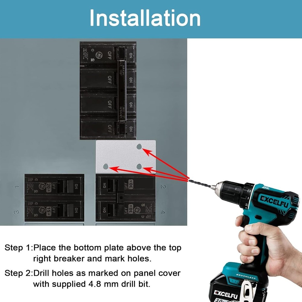 Generator Interlock Kit Compatible GE 150/200 Amp Panel 1-1/4" Transfer Switch