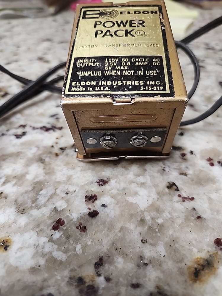 ELDON Power PACK / TRANSFORMER # 3400 INPUT 115V / OUTPUT 3V