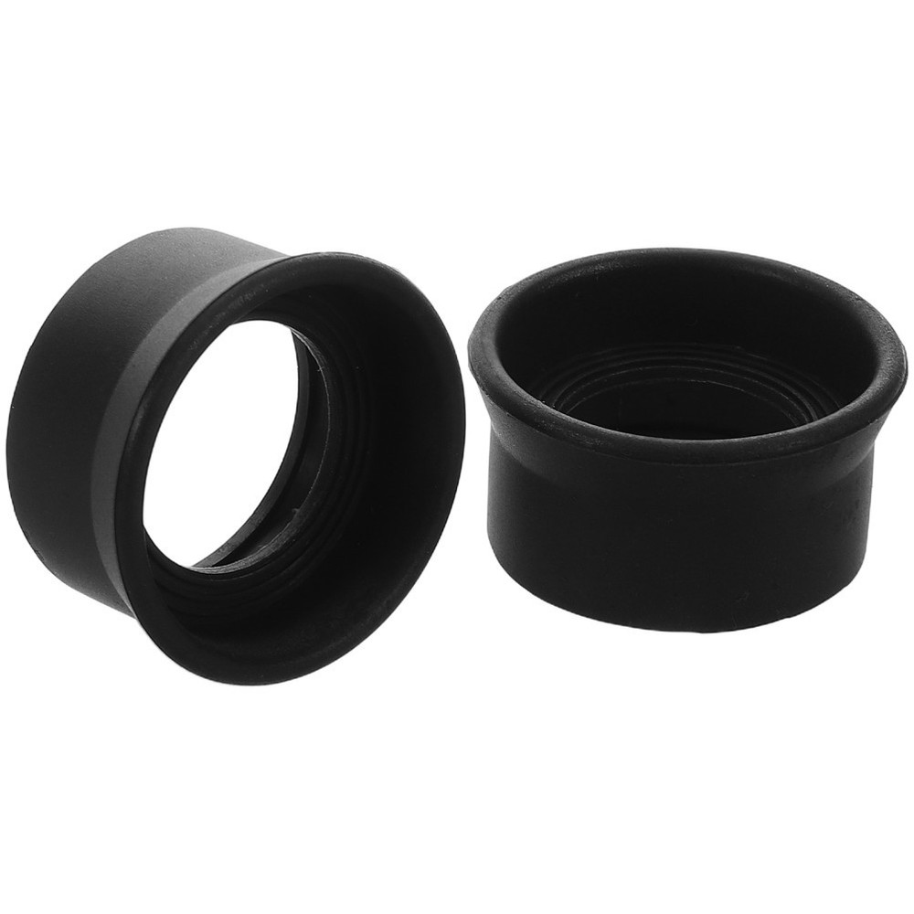 2 Pcs Microscope Eyepiece Cover Rubber Protector Binoculars Parts