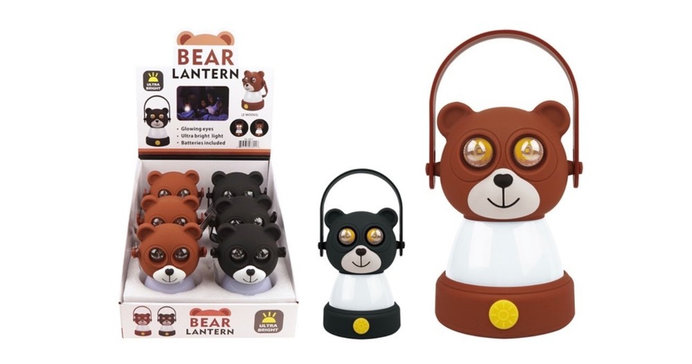 Bear LED Lantern Black and Brown