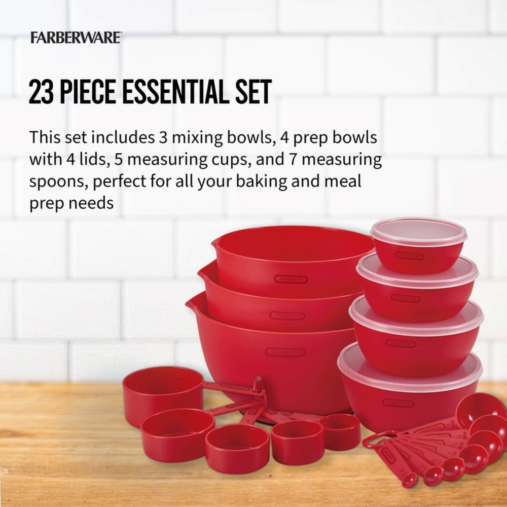 23 Piece Plastic Baking Set Mixing and Measuring Baking Dishwasher Safe Kitchen