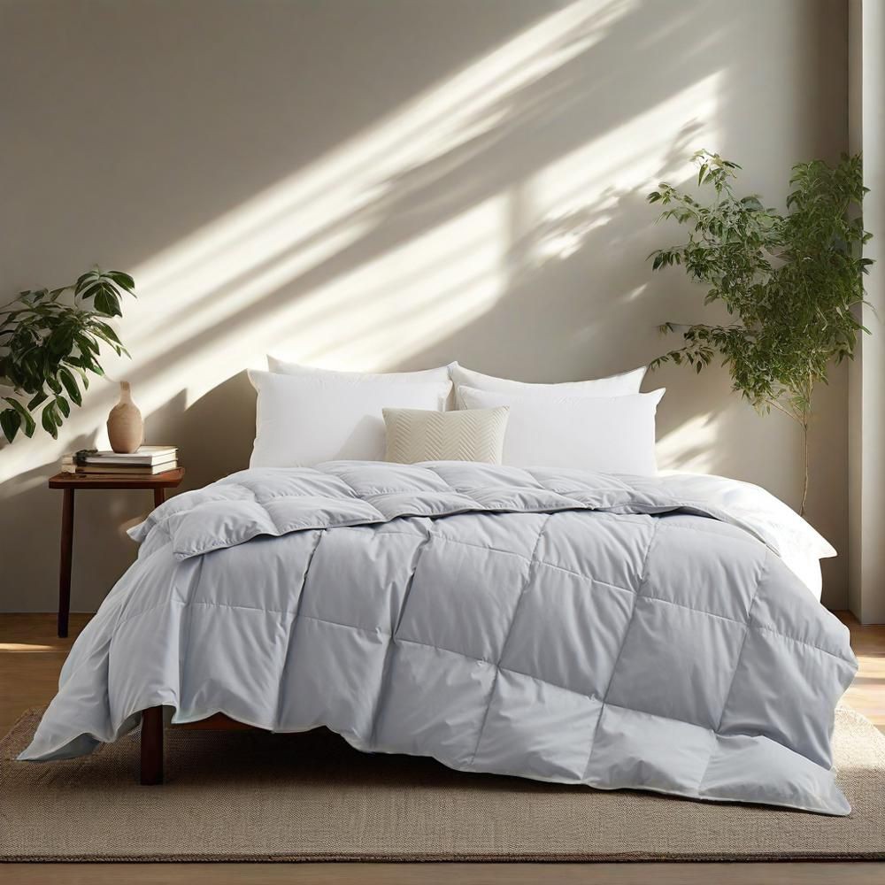 Peace Nest Lightweight Summer White Feather Down Comforter Duvet Insert,