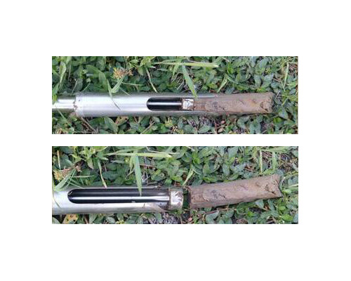 Soil Sampler Probe 8" with Sample Ejector &Foot Peg Root Tool 304 Grade Steel