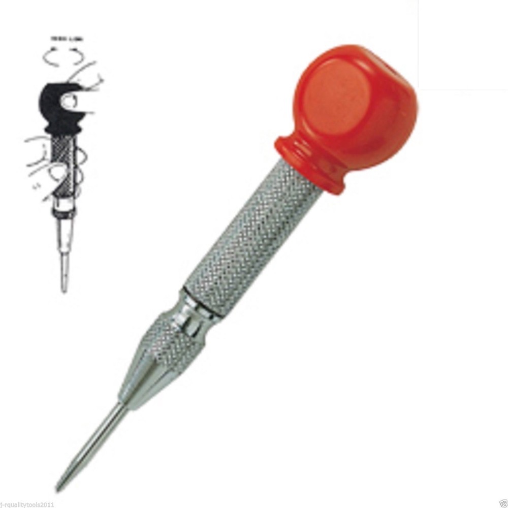 Auto Adjustable Center Punch with Large Striking Head Spring Chrome S2 Quality