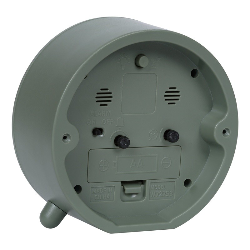 Analog Alarm Clock Battery Powered Snooze Function Quartz Movement W/ Backlight