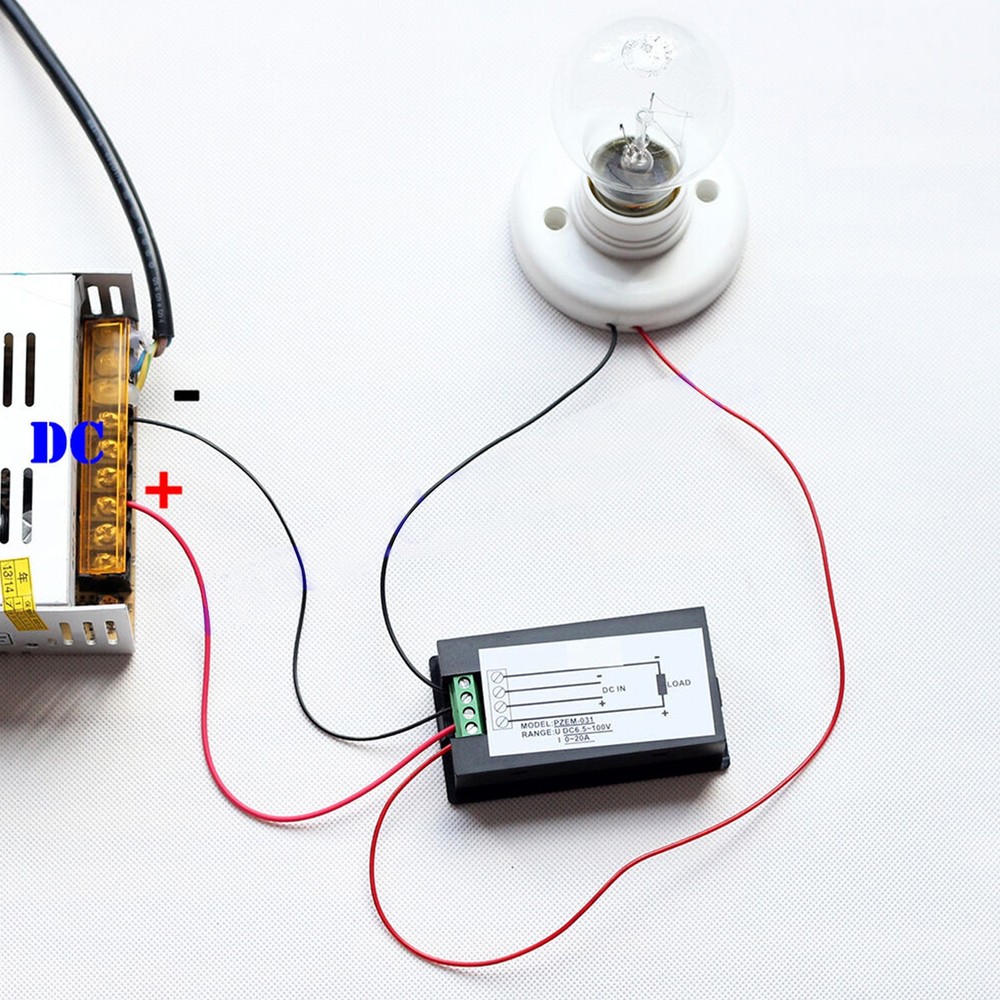 DC 20A 100V LCD Digital Volt Voltage Watt Current Power Meter Ammeter Voltmeter·