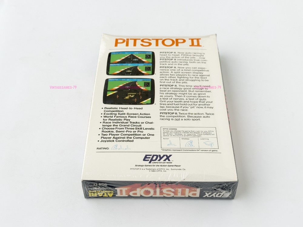 Pitstop II - Epyx - 1984 / Atari 8-Bit - Sealed