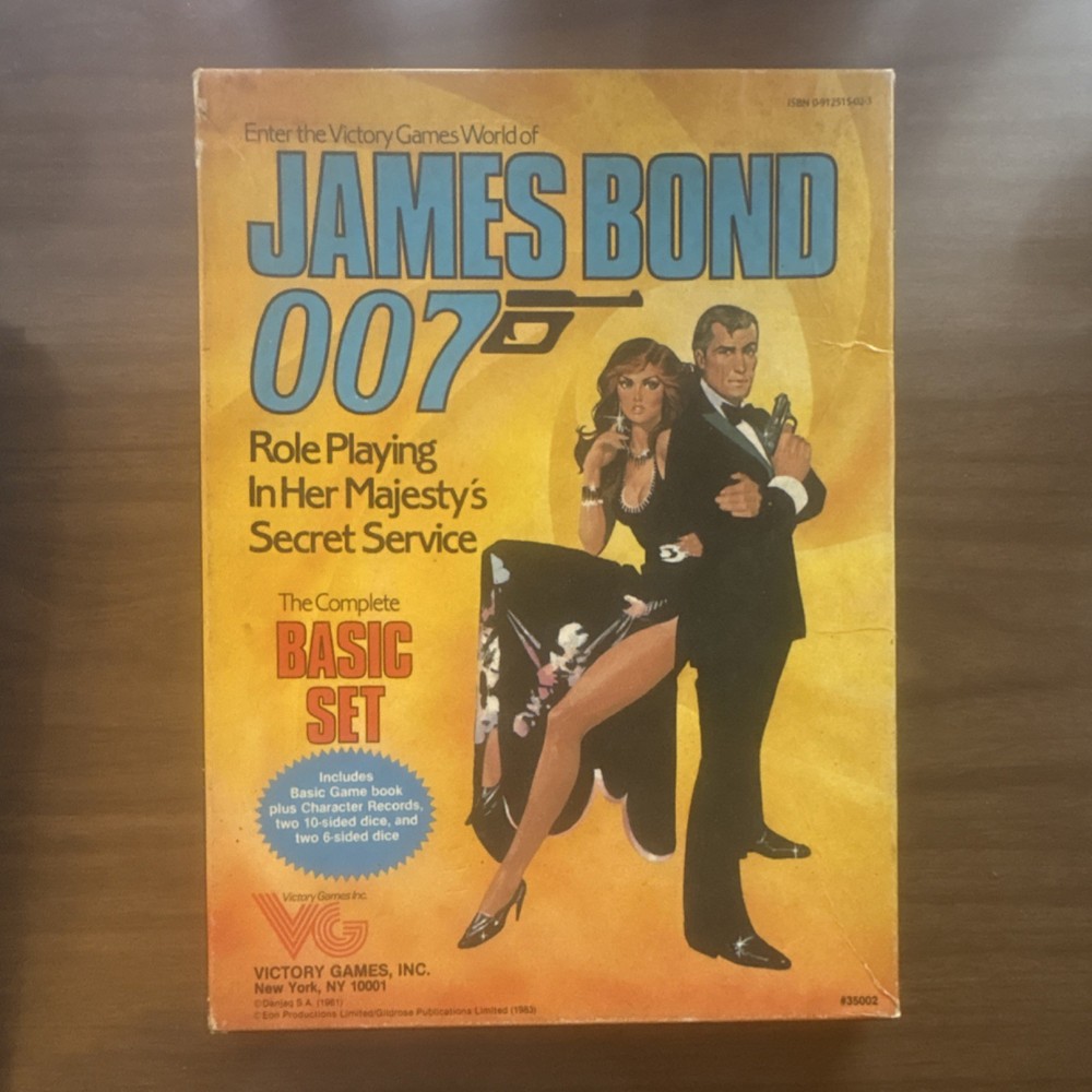Victory Games James Bond 007 Role Playing Game Basic Set 1983
