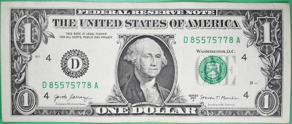 Fancy Serial Number TRINARY 5-7-8 Series 2017A 85575778