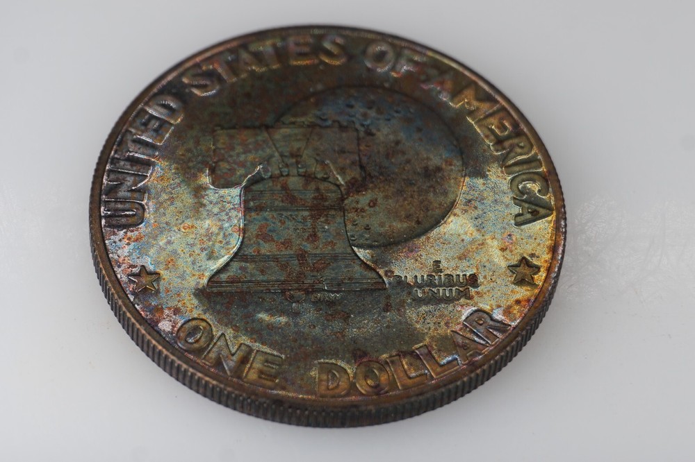 RAINBOW TONED - 1776-1976 S Eisenhower Dollar Taken from PROOF Set #2