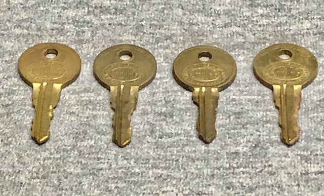 MANY Original Brass "SEEBURG" Wall Box Key sold individually by Lock Code Number
