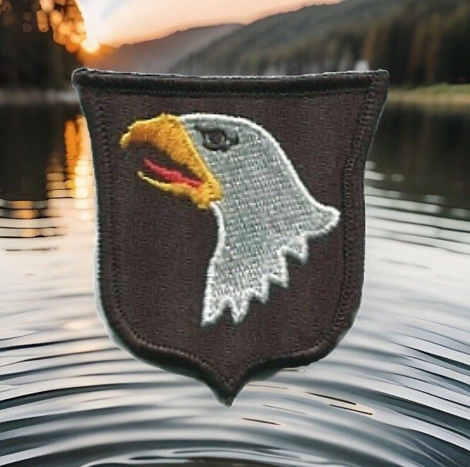 Color 101st Airborne Eagle Shield Badge Patch Fits For VELCRO® BRAND Loop Fasten