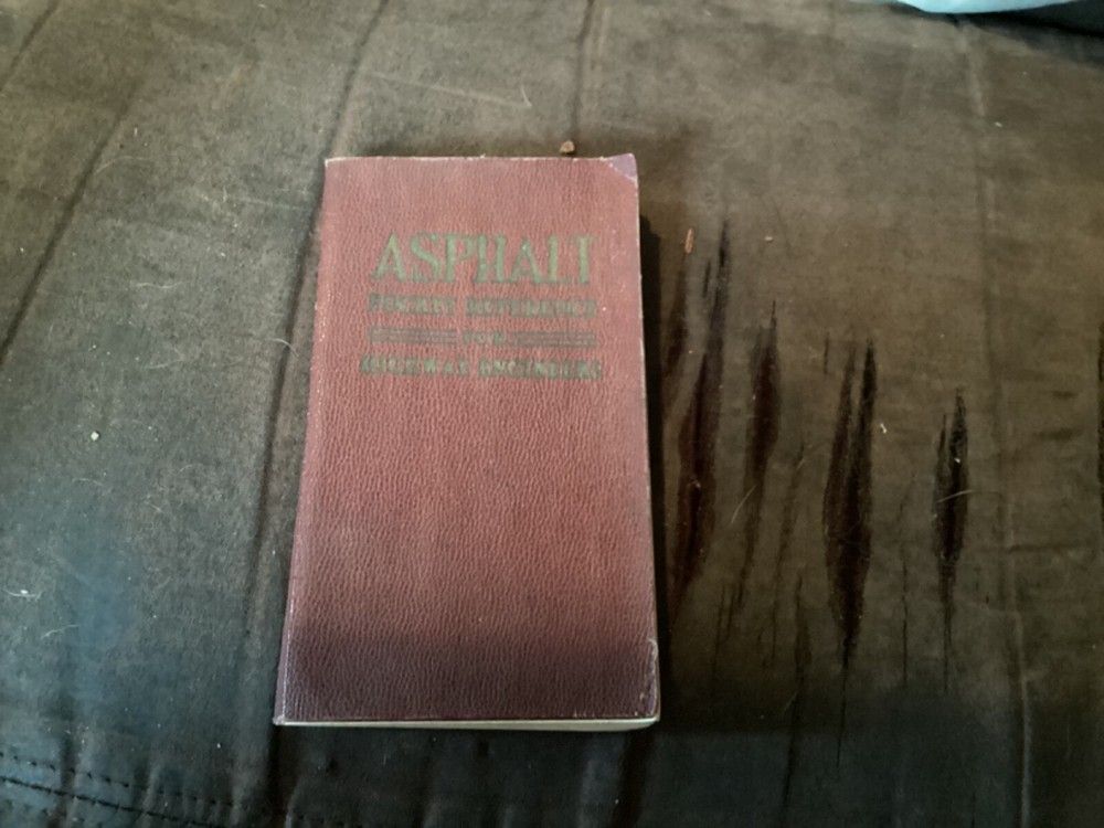 1937 Asphalt Pocket Reference for Highway Engineers