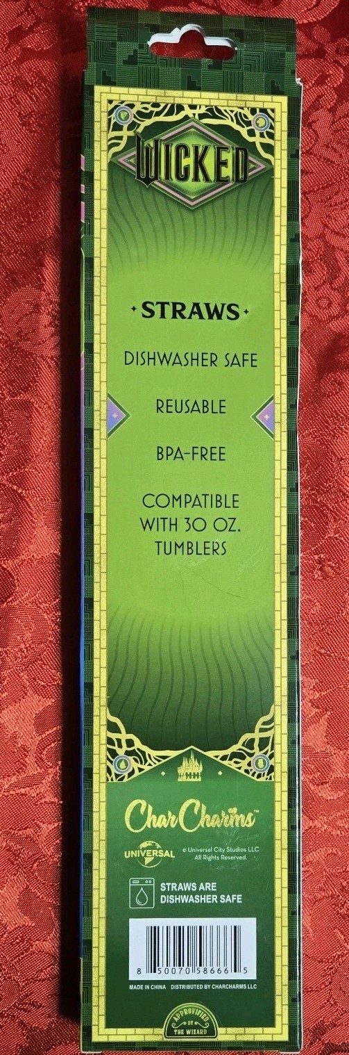 Stanley x Wicked Glinda 30oz Straw Set CharCharms Limited Edition Reusable New