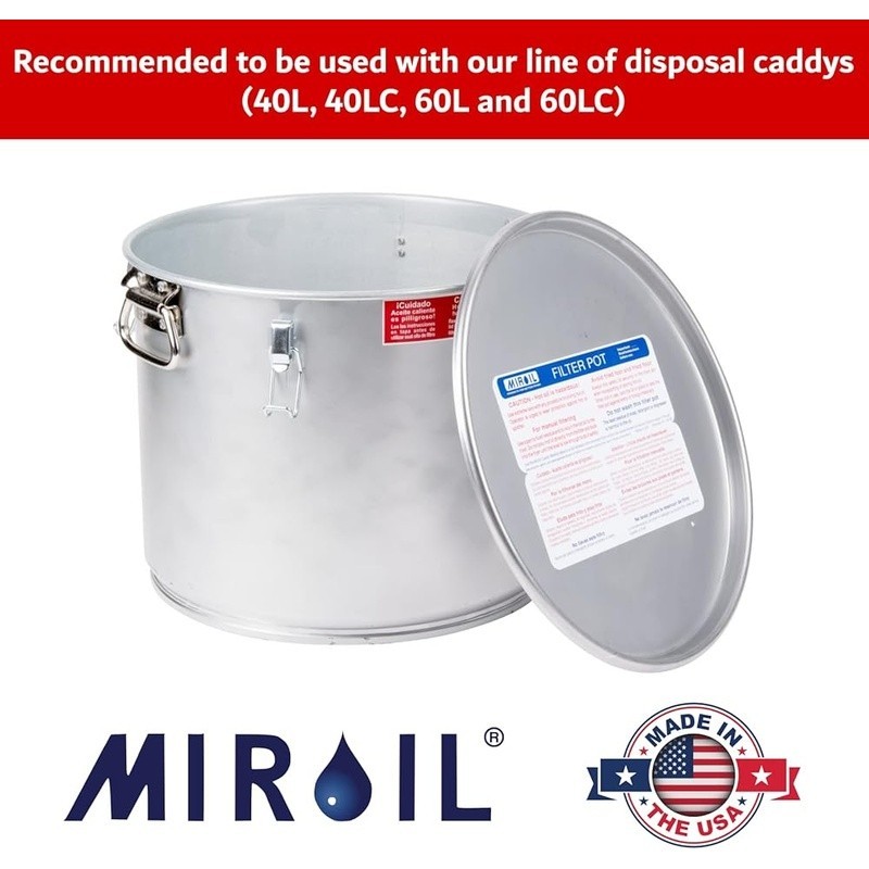 Reusable Oil Filter Strainer System HandsFree Easy Filtration Deep Fryer Tool US