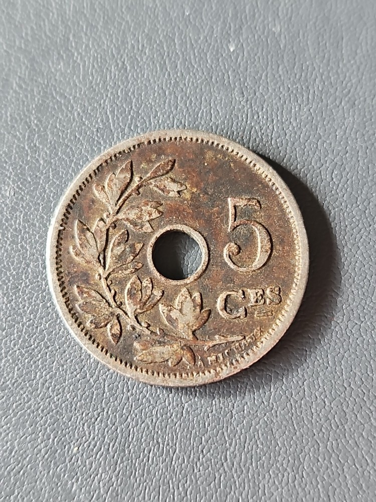 Belgium 5 Centimes Coin 1905