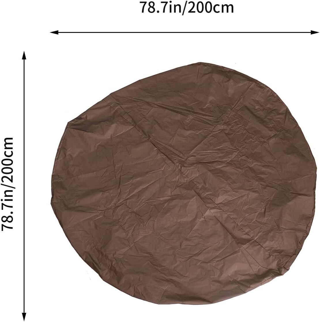 Round Hot Tub Cover Pool Water- Solar Spa Thermal Coffee